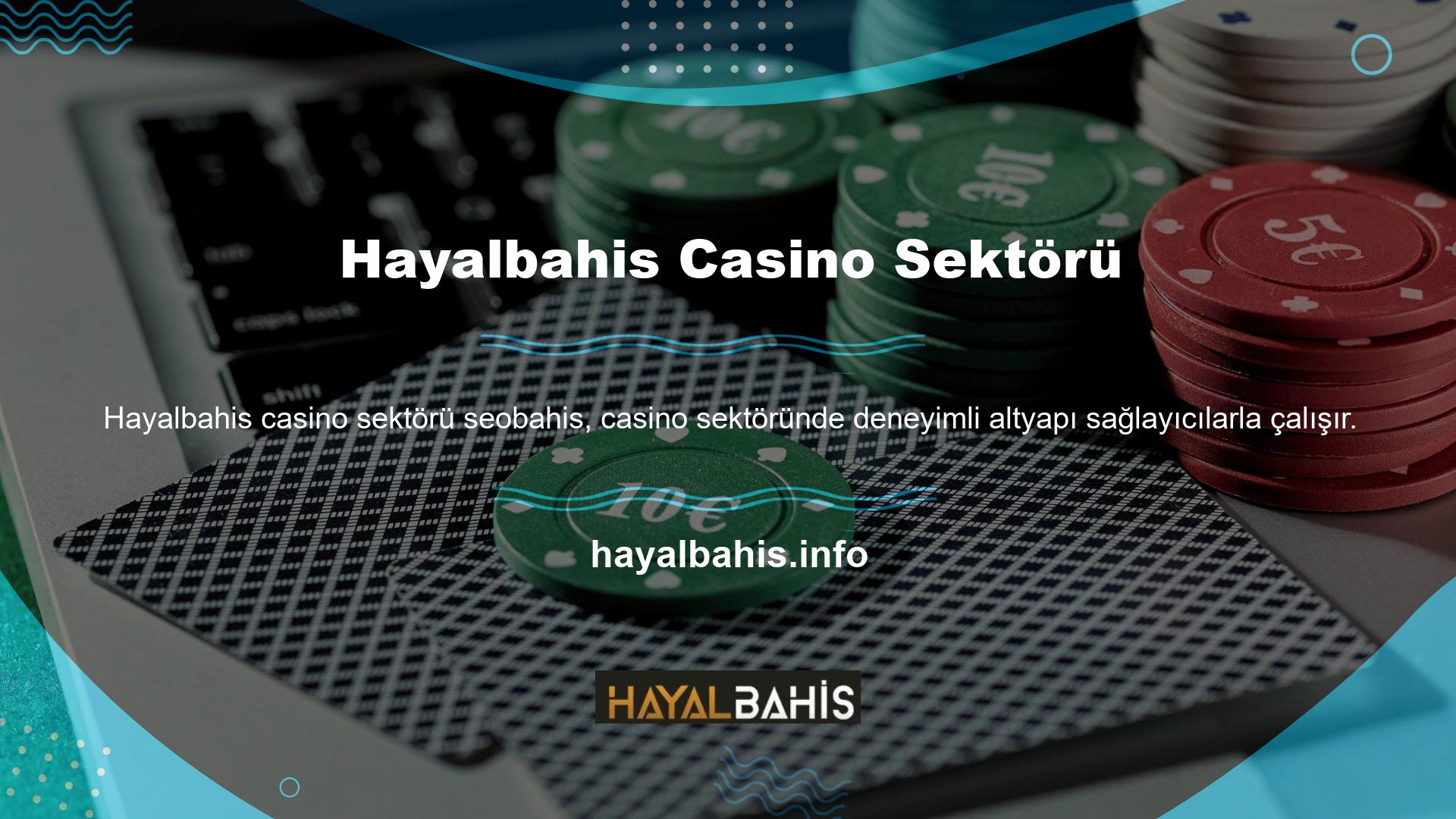 Altyapı sağlayıcıları casino oyunlarında çok önemlidir