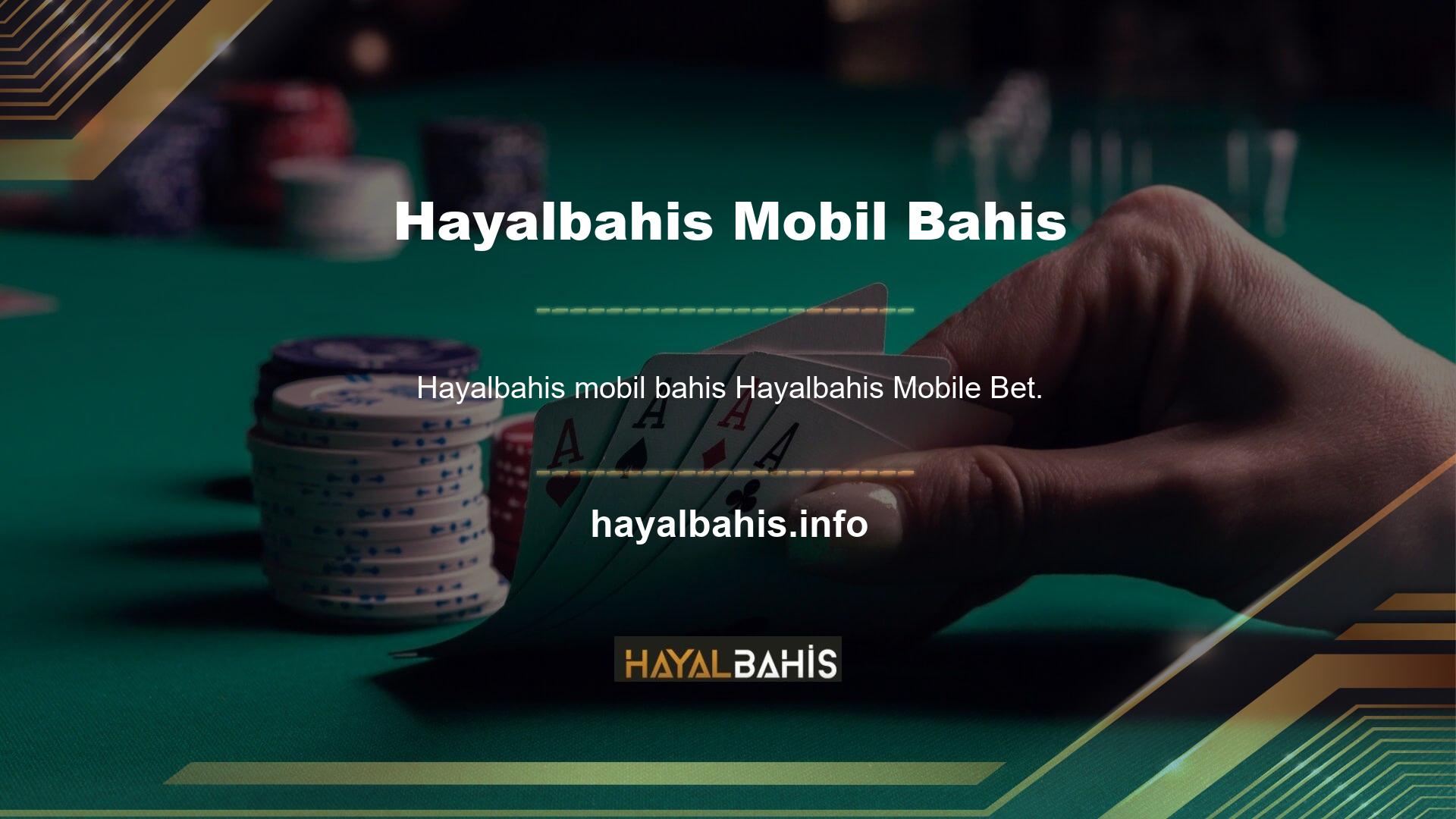 Hayalbahis mobil oturum açma, Hayalbahis bahis sitesi ortamında bahis oynamak için bilgisayar alternatifi hariç mobil işlemleri uygulayabilmek için verilmiştir
